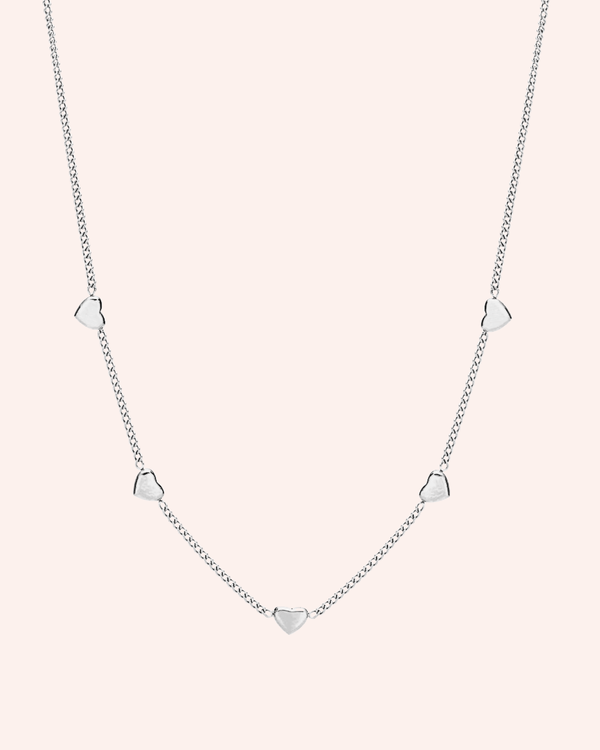 COLLAR HEARTS PLATA