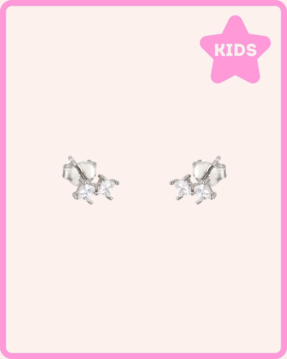 PENDIENTES DOUBLE DIAMOND PLATA