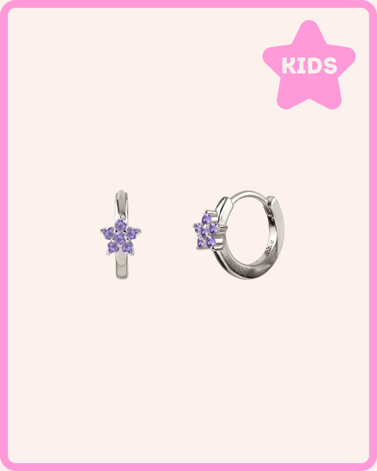 PENDIENTES AROS JULIA LILA PLATA