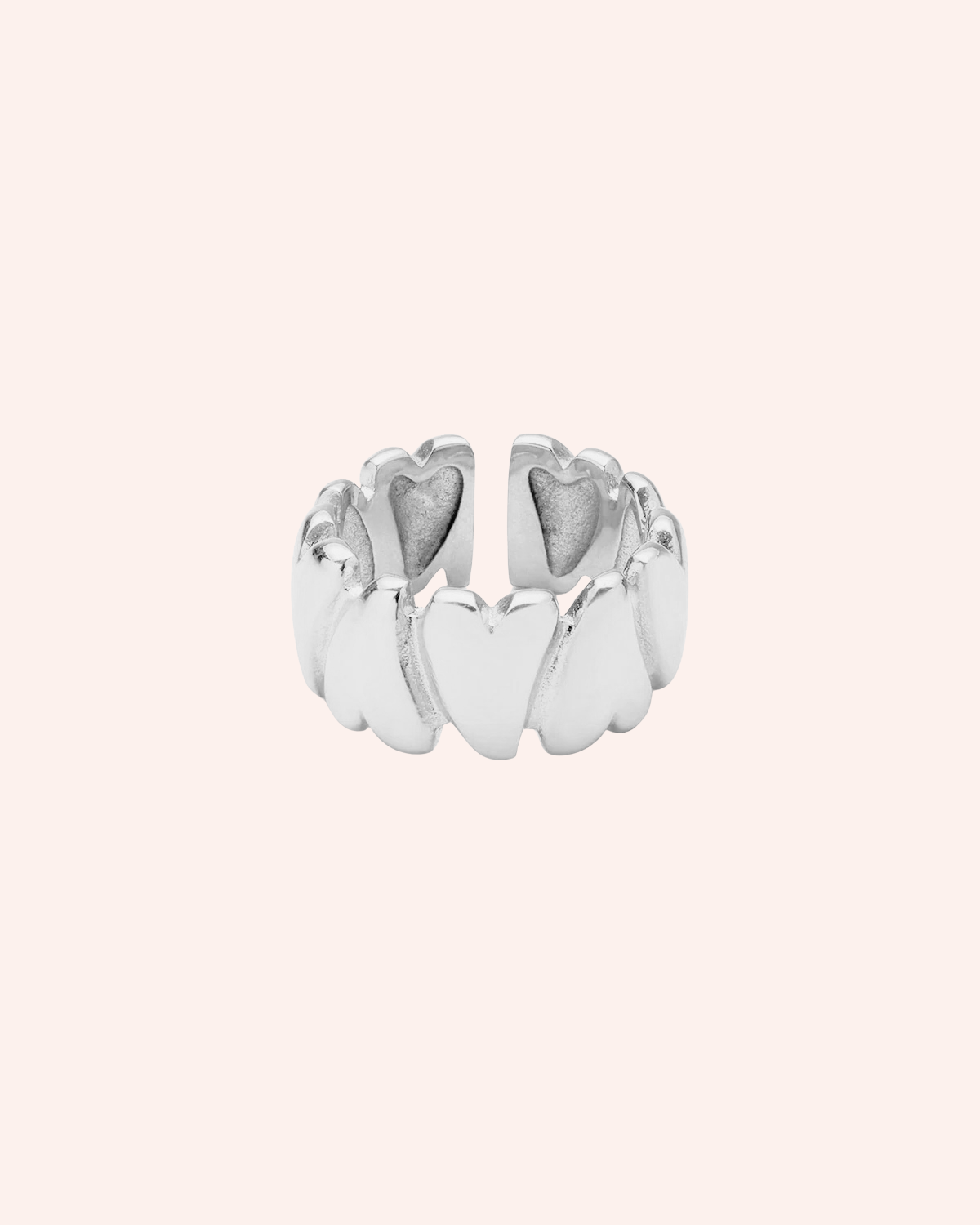 ANILLO MULTI HEART PLATA