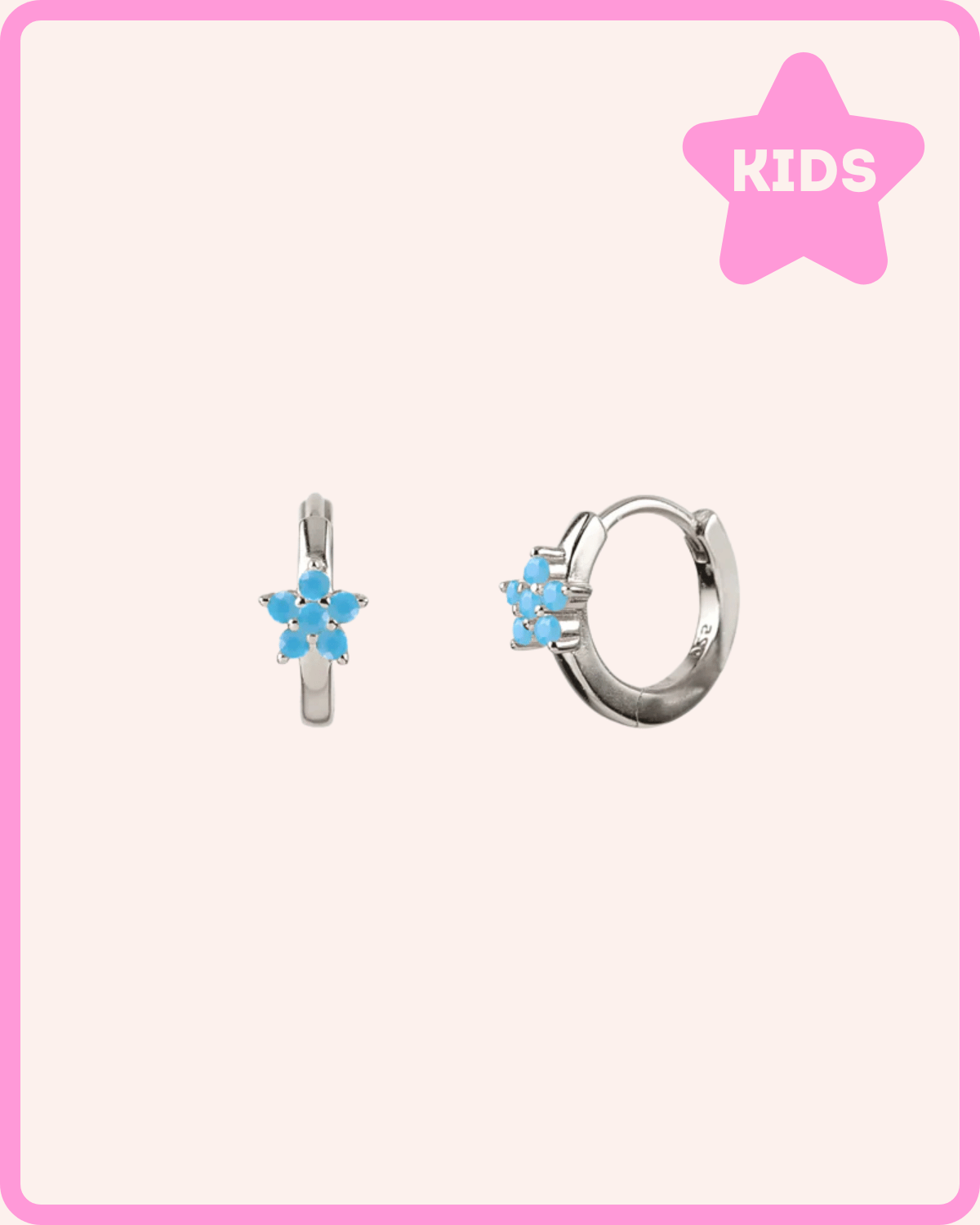 PENDIENTES AROS JULIA BLUE PLATA