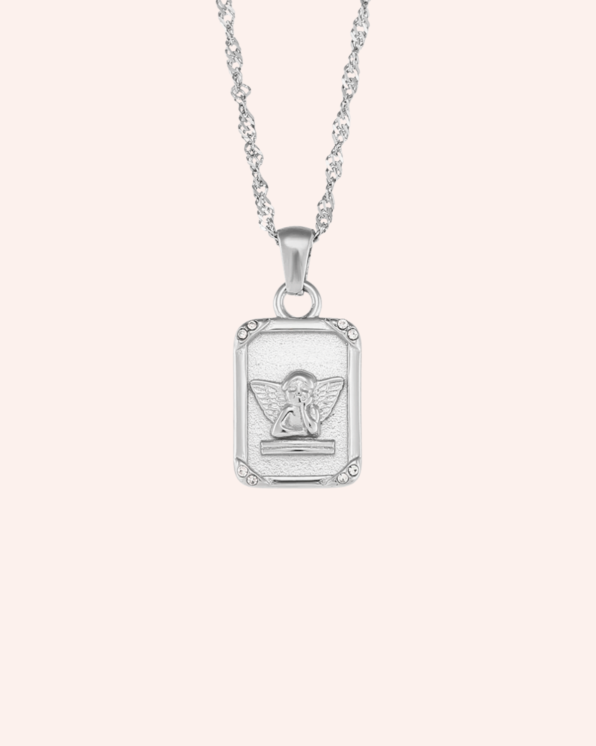 COLLAR ANGEL PLATA