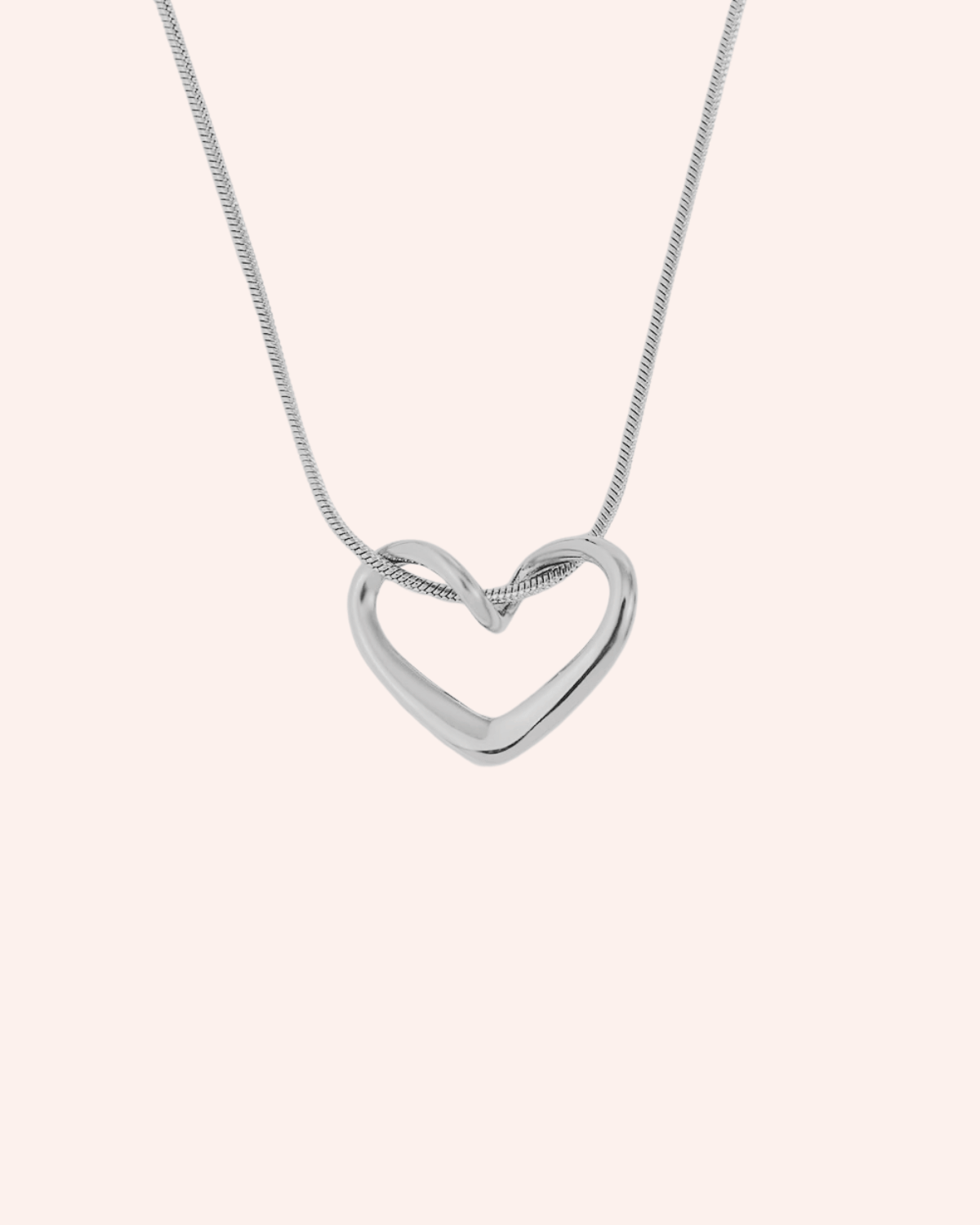 COLLAR SOUL HEART PLATA