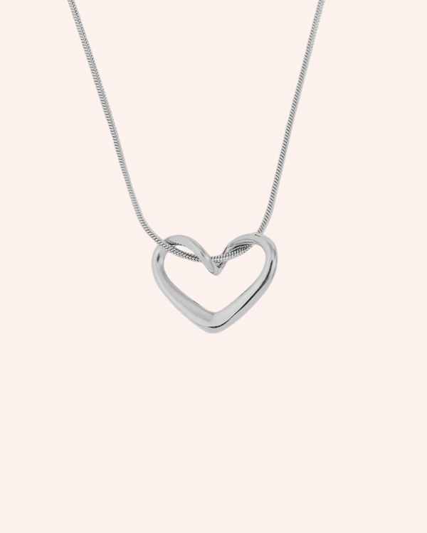 COLLAR SOUL HEART PLATA
