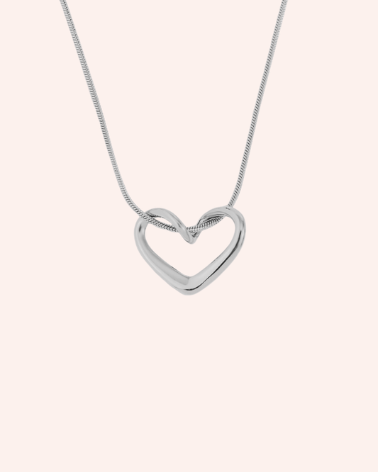 COLLAR SOUL HEART PLATA