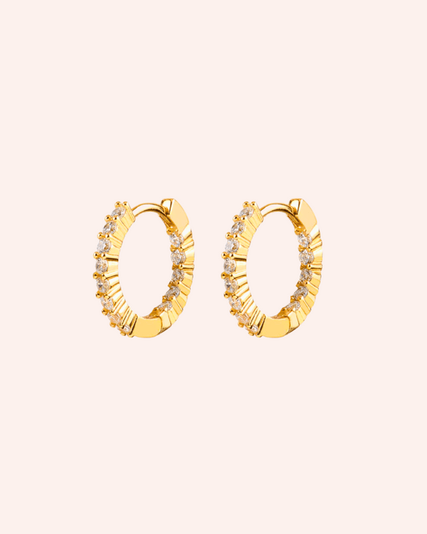 PENDIENTES ROUND ZIRCON INTERIOR