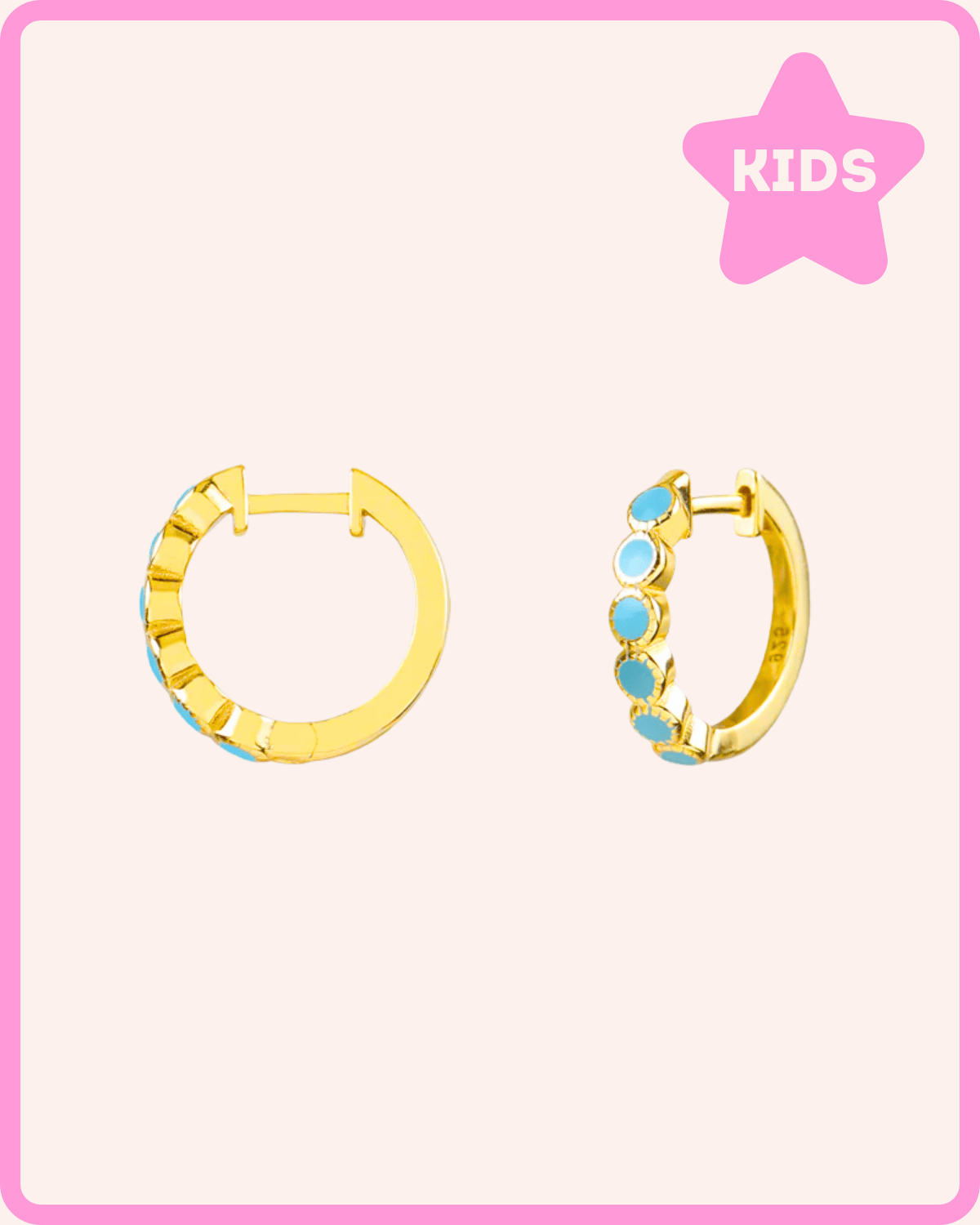 PENDIENTES AROS CLARA BLUE ORO