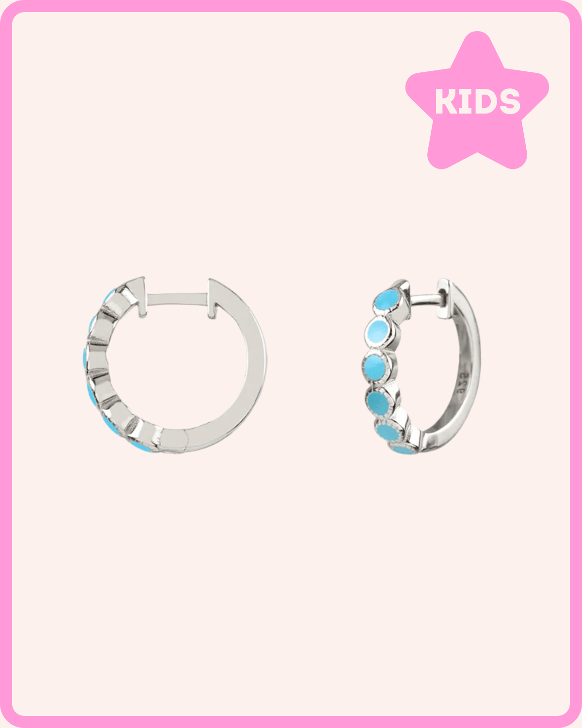 PENDIENTES AROS CLARA BLUE PLATA