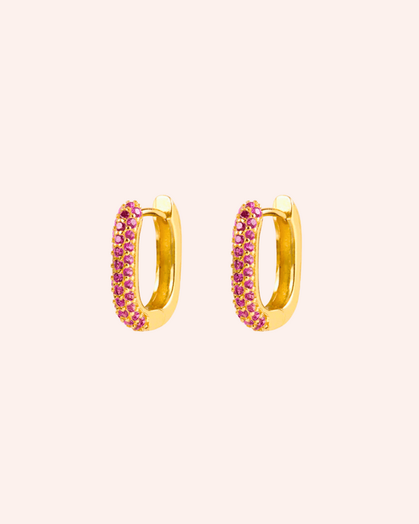 PENDIENTES SQUARE ZIRCON PINK