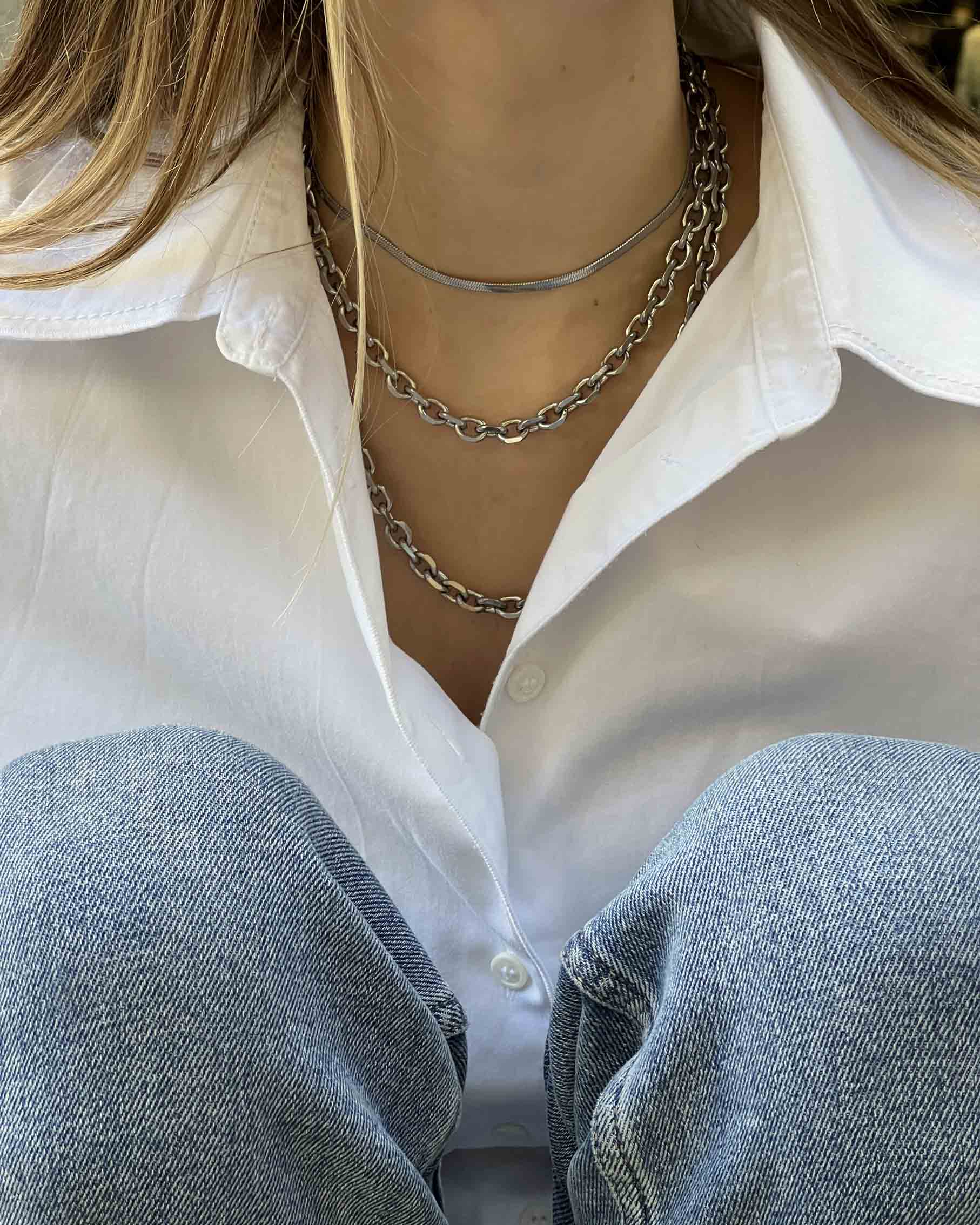 COLLAR CADENA PLATA