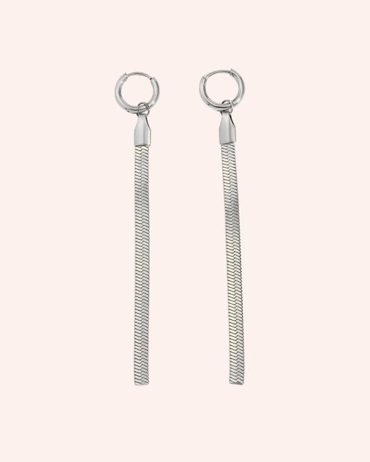 PENDIENTES CADENA PLATA