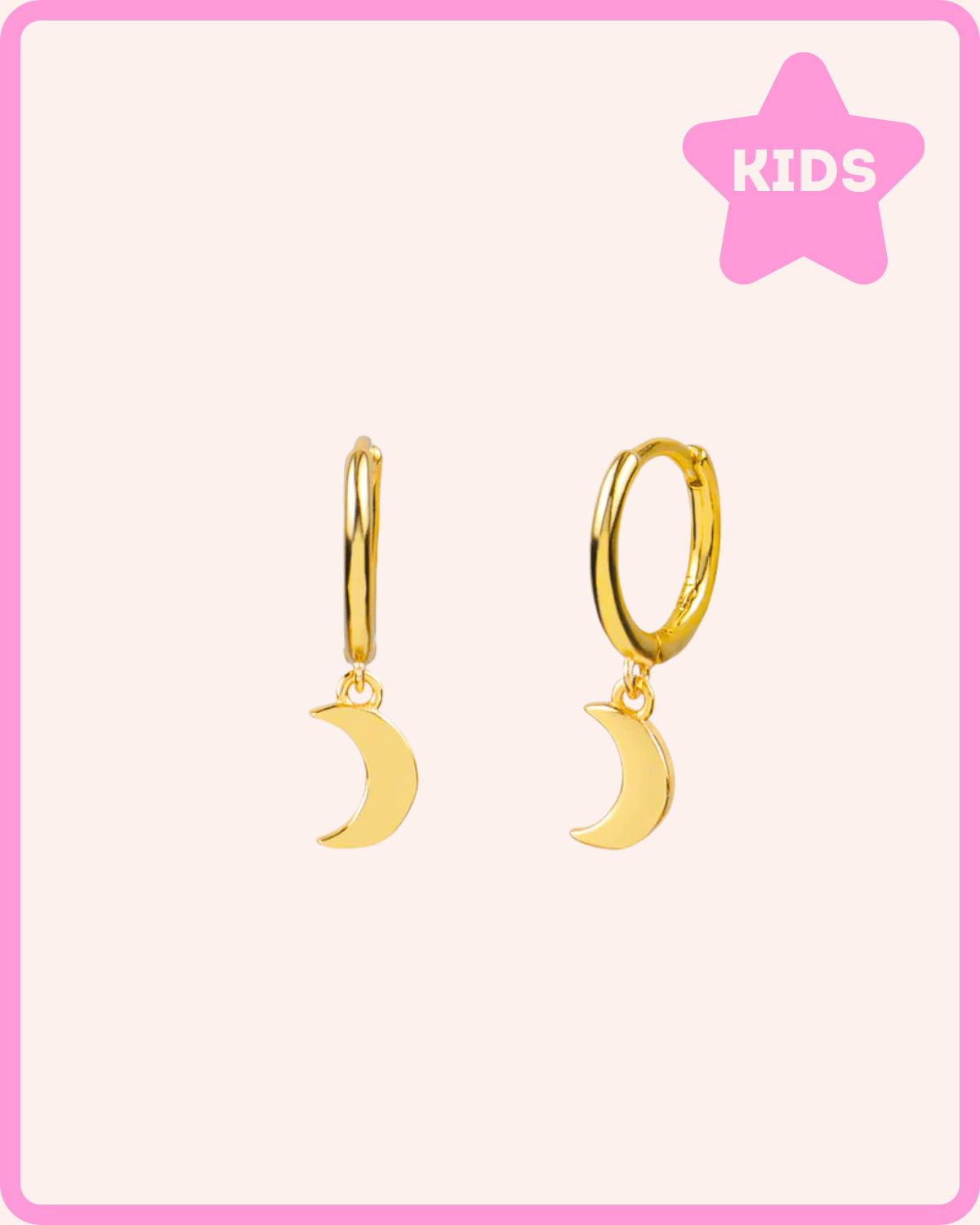 PENDIENTES AROS LUNA ORO