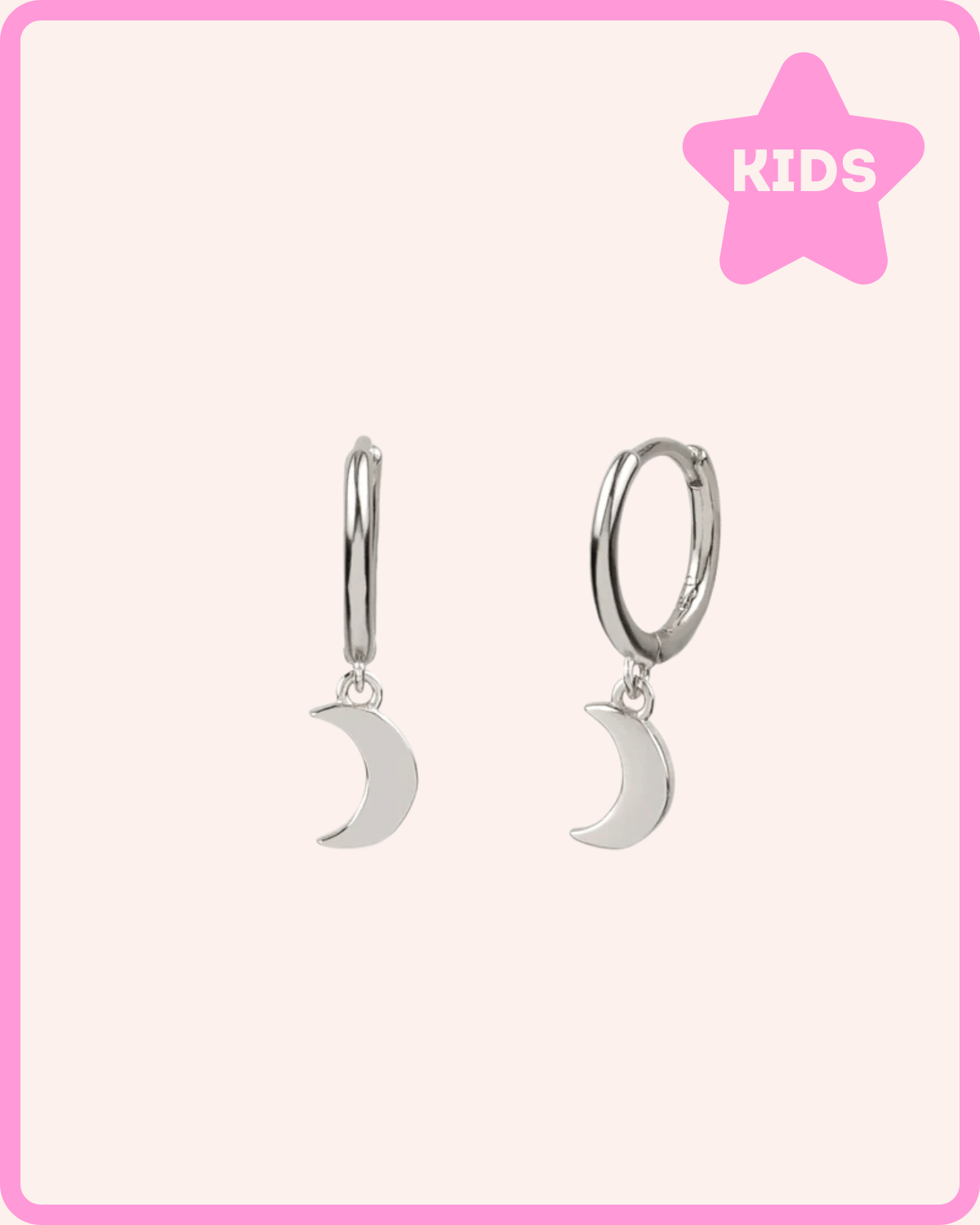 PENDIENTES AROS LUNA PLATA