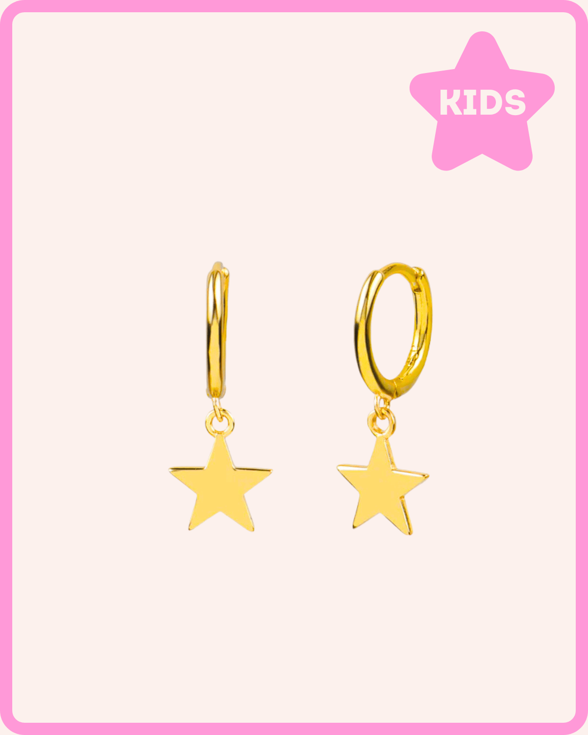 PENDIENTES AROS STAR ORO