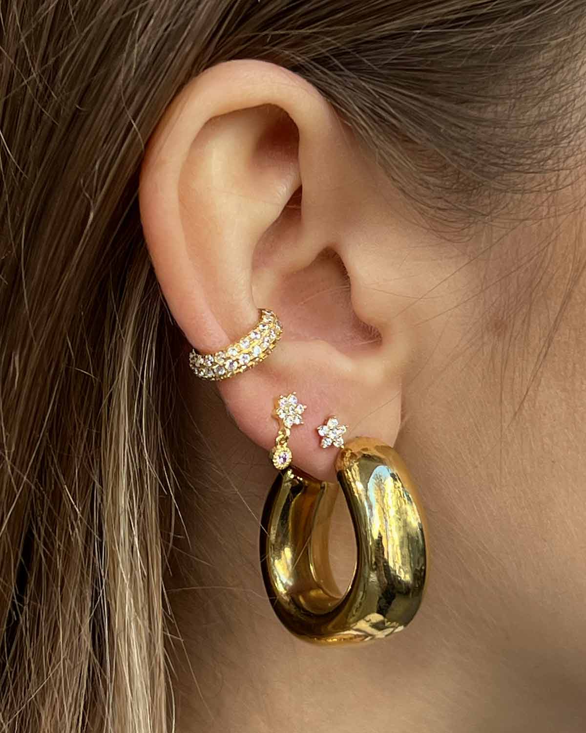 PENDIENTES AROS CUBE