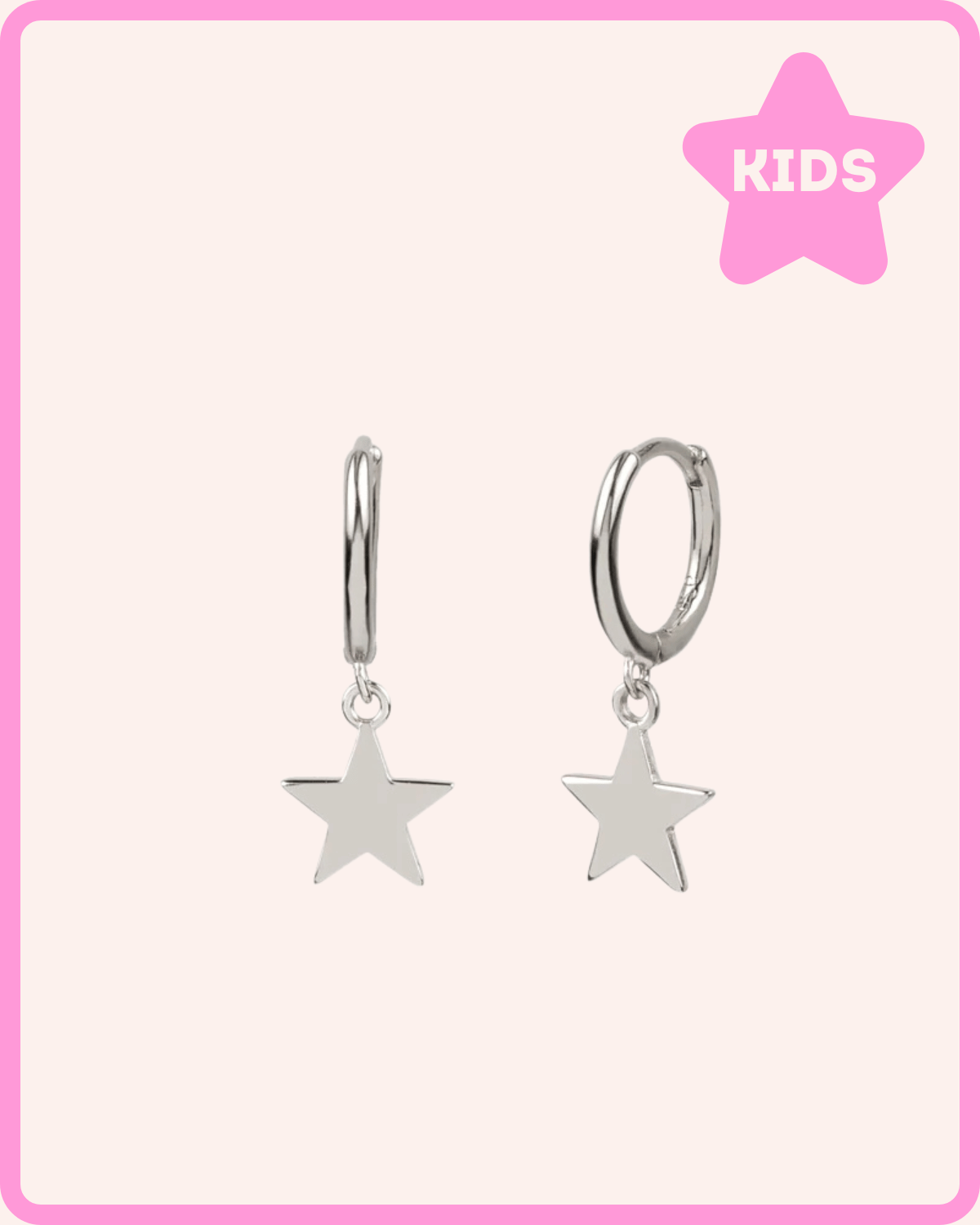 PENDIENTES AROS STAR PLATA