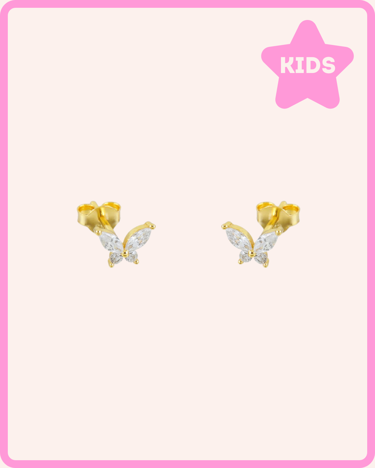 PENDIENTES MARIPOSA WHITE ORO