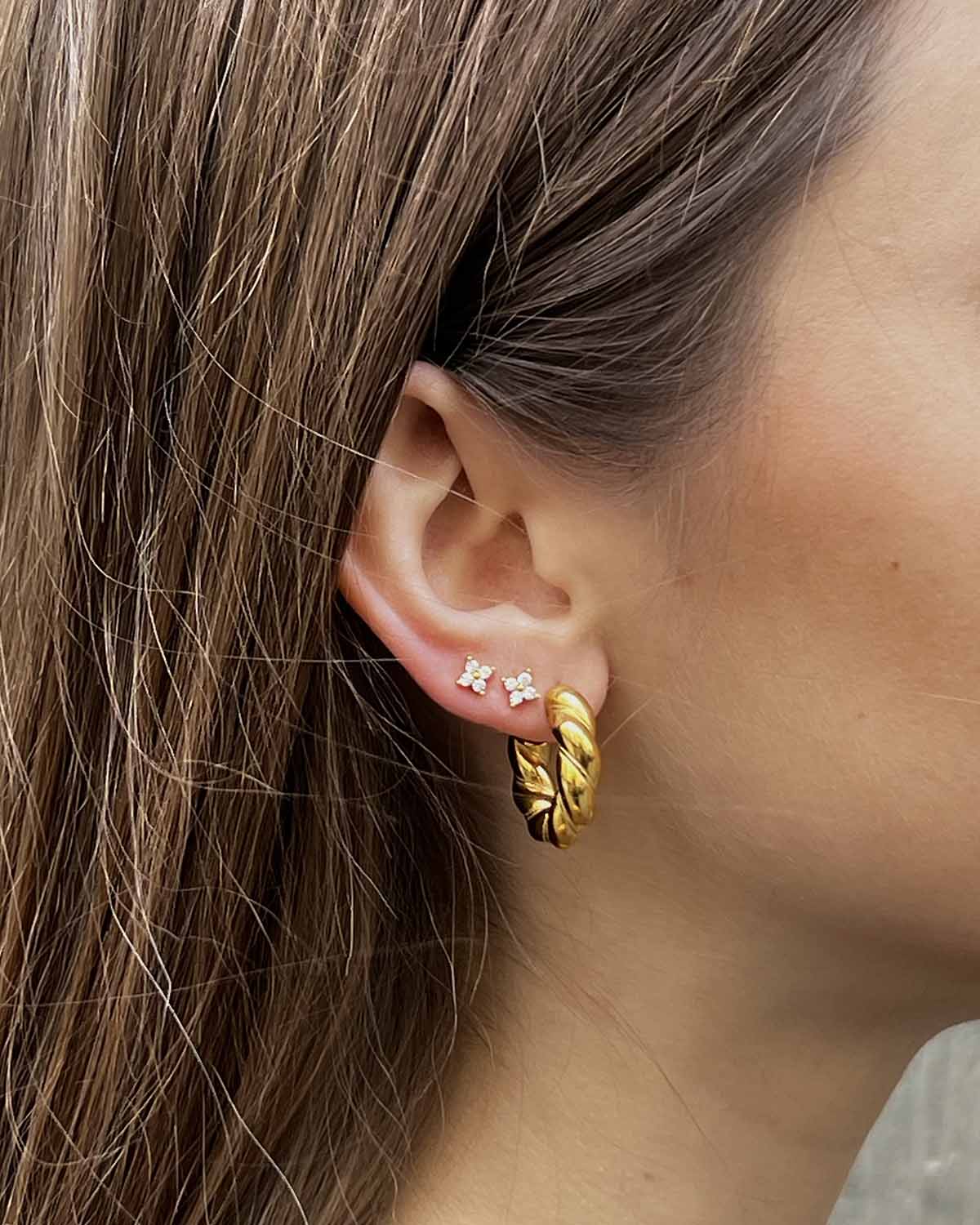 PENDIENTES AROS BRAID