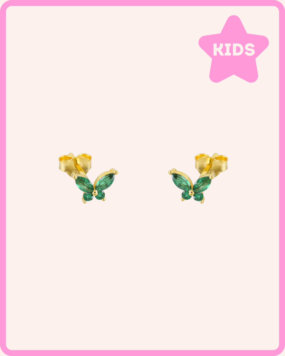 PENDIENTES MARIPOSA GREEN ORO