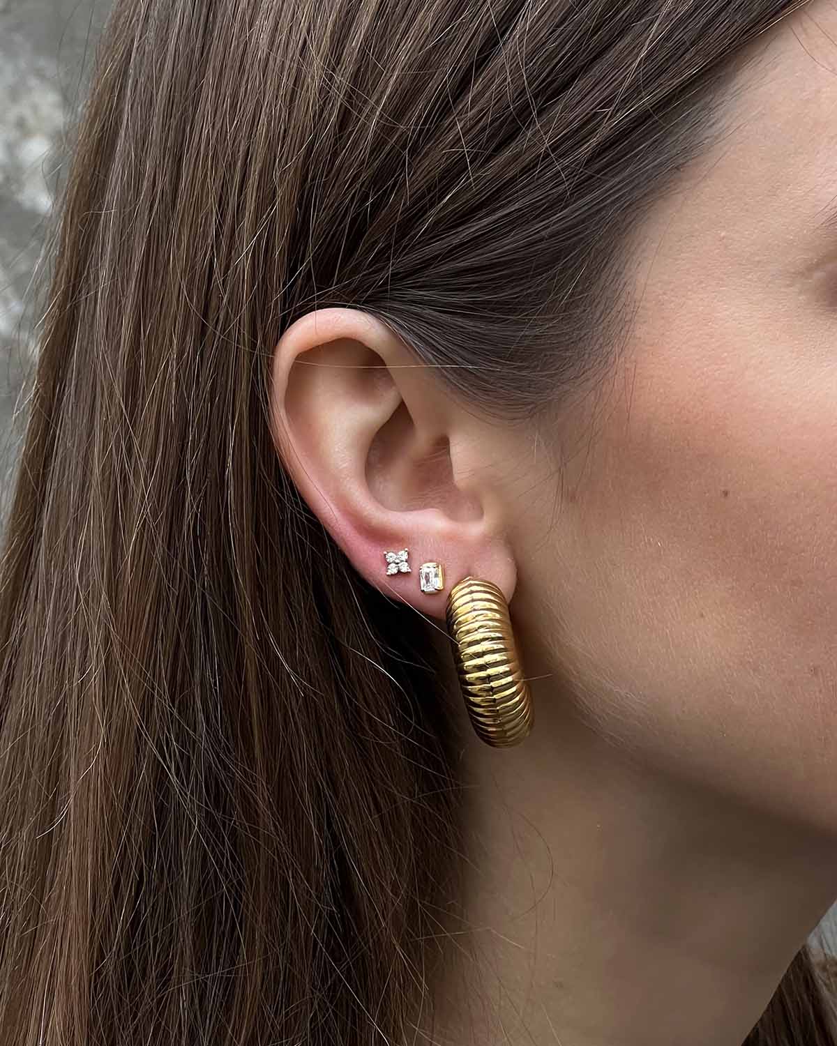 PENDIENTES AROS STRIPES