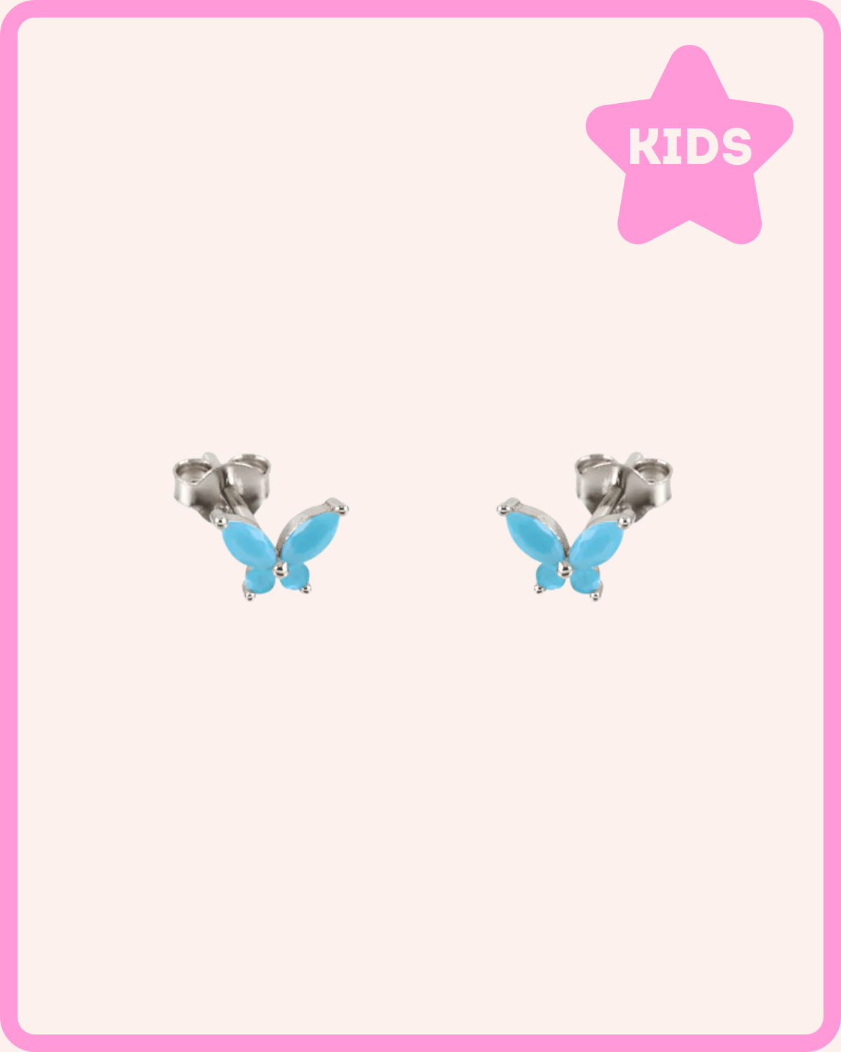 PENDIENTES MARIPOSA BLUE PLATA