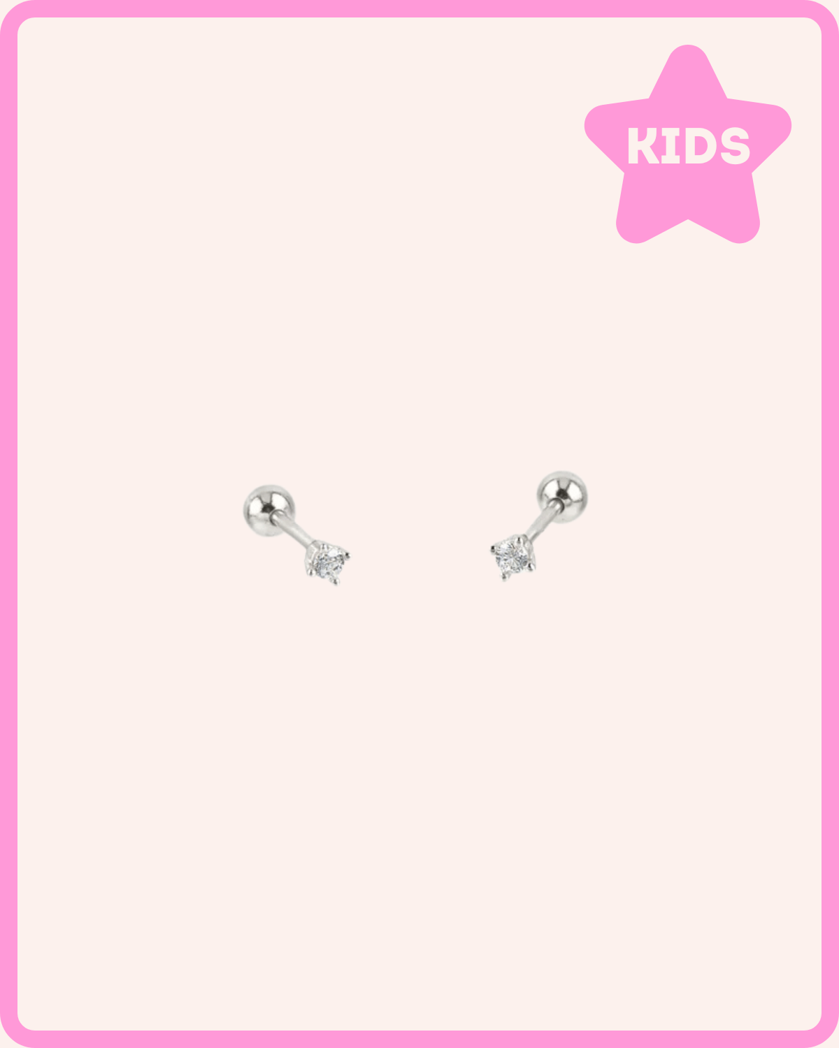 PENDIENTES BABY WHITE PLATA