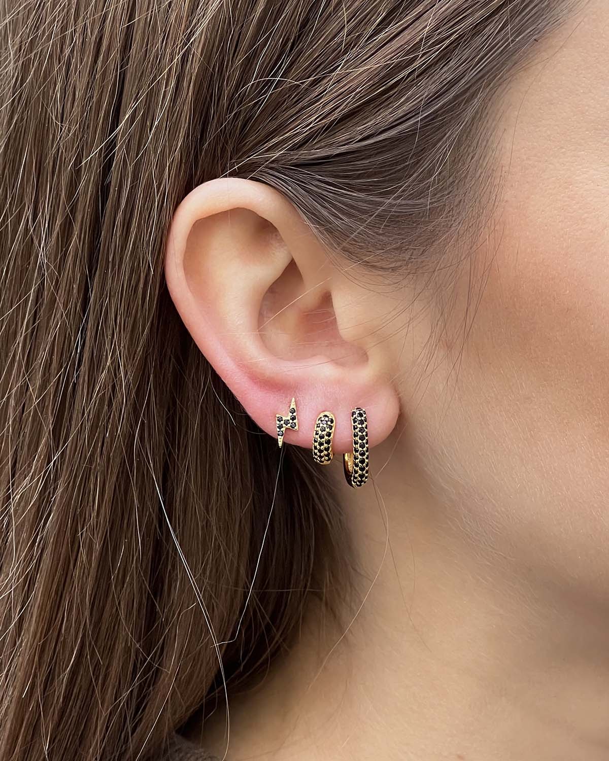 PENDIENTES SQUARE ZIRCON BLACK