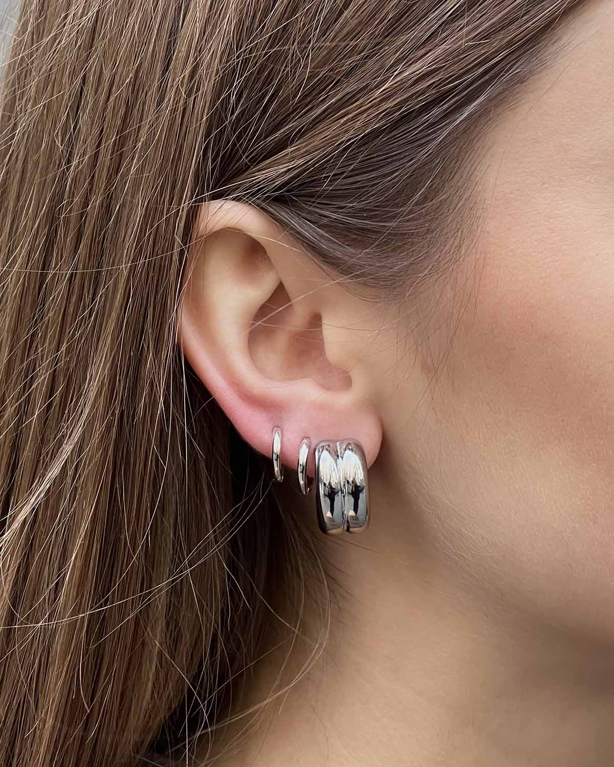 PENDIENTES DOUBLE PLATA