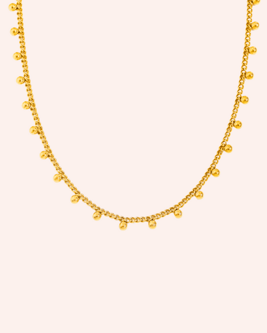 COLLAR MULTI GOLD PEARL