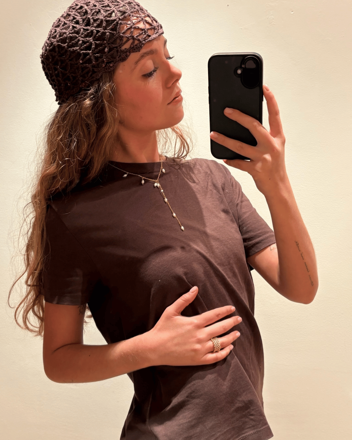 COLLAR LONG MULTI PEARL