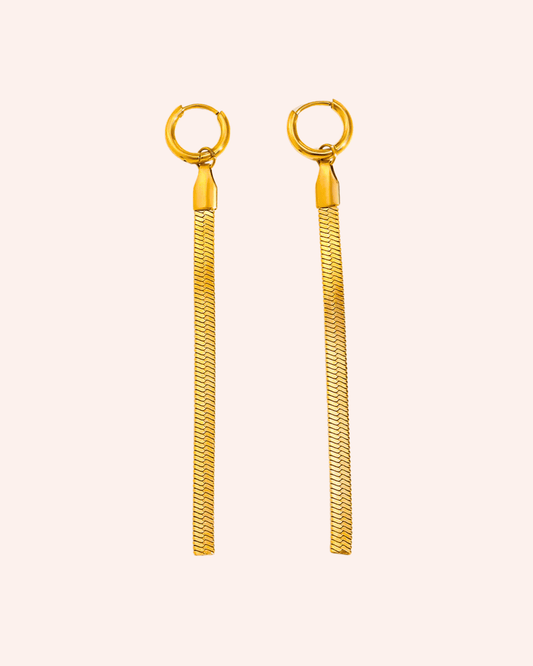 PENDIENTES CADENA ORO