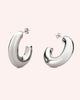 Pendientes Oval Thick Plata
