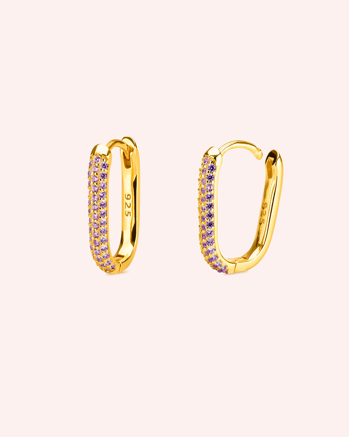 PENDIENTES SQUARE ZIRCON PURPLE