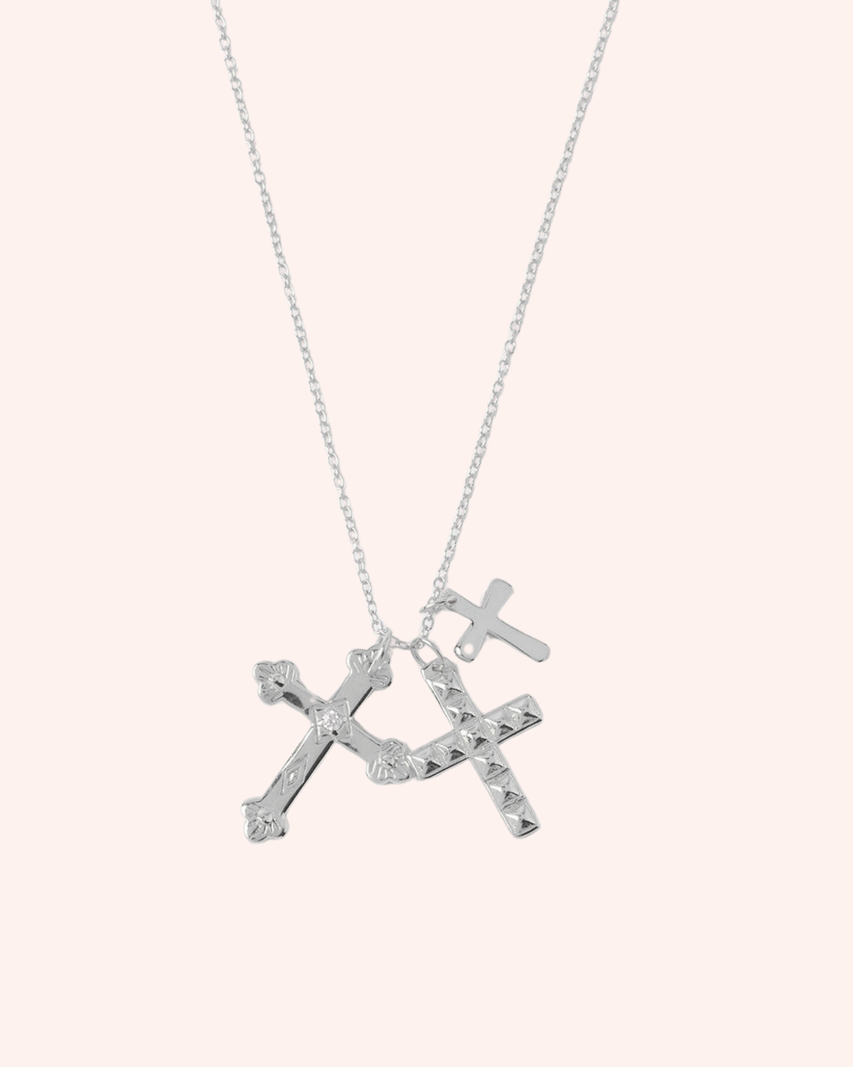 COLLAR CROSSES PLATA