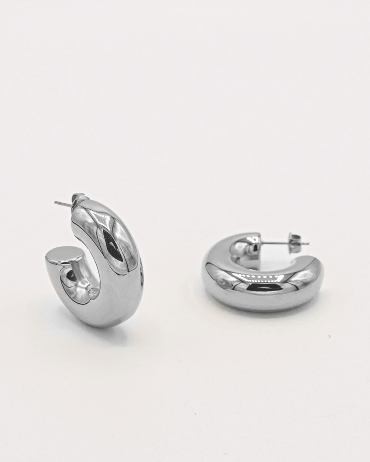 PENDIENTES AROS THICK PLATA